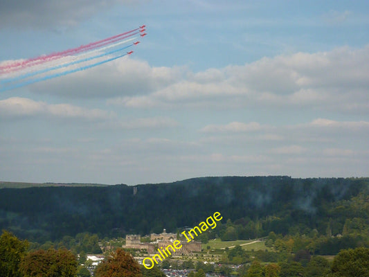 Photo 6x4 Red Arrows over Chatsworth Edensor BAE Hawk Trainers of the wor c2010