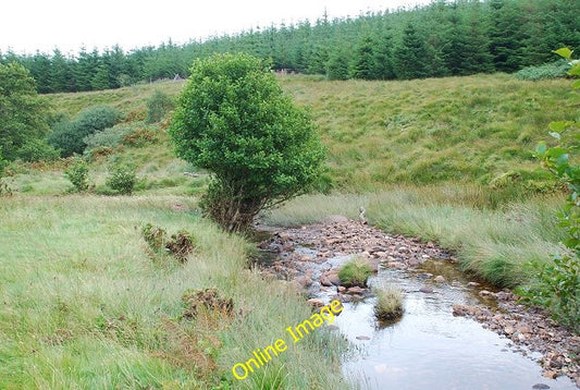 Photo 6x4 River in Gleann d\u00c3\u00a0 Leirg Inverneill In very low flow c2010