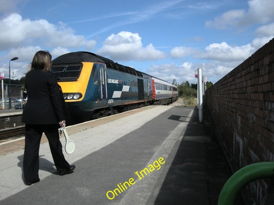 Photo 6x4 Market Harborough Station Southbound East Midlands arriving. c2010