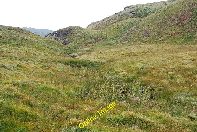 Photo 6x4 Moorland burn Allt Dubh\/NR8377 This is the Allt Dubh. c2010