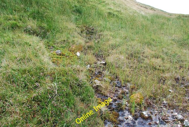 Photo 6x4 Small spring Allt Dubh\/NR8377 A small spring on the slopes of  c2010