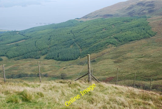 Photo 6x4 Deer fence Allt Dubh\/NR8377 Looking down into Gleann dà Leirg. c2010