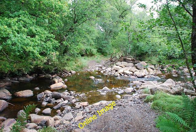 Photo 6x4 Fording the Stronachullin Burn Inverneill Rather glad the water c2010