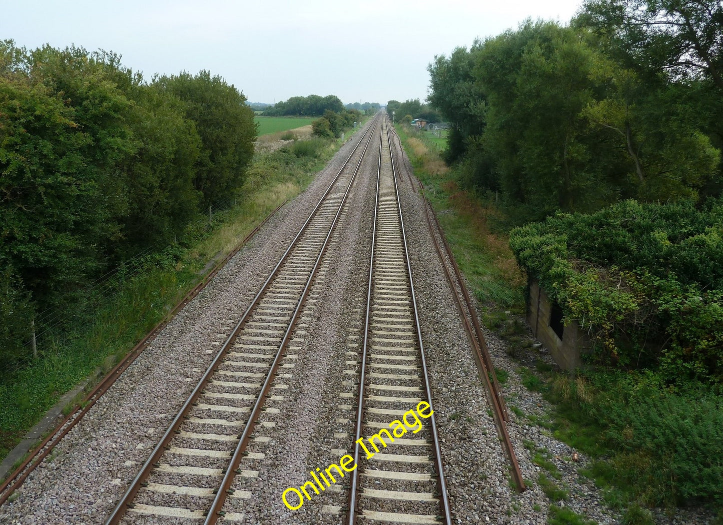 Photo 6x4 Railway line looking south Batch  c2010