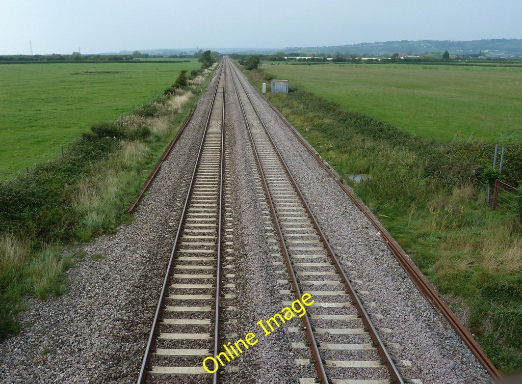 Photo 6x4 Railway line looking north Batch  c2010