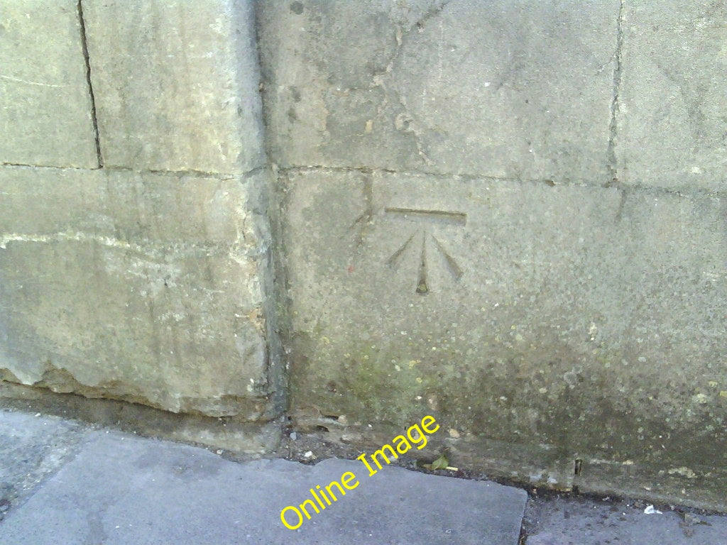 Photo 6x4 Benchmark on Dorchester Street wall near railway station Bath\/ c2010