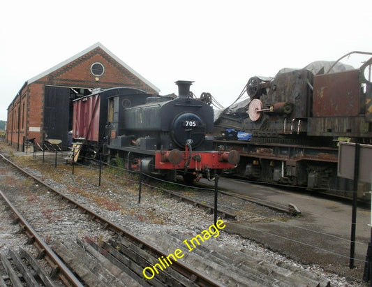 Photo 6x4 Locomotive and crane, Cranmore engine shed Chesterblade Located c2010