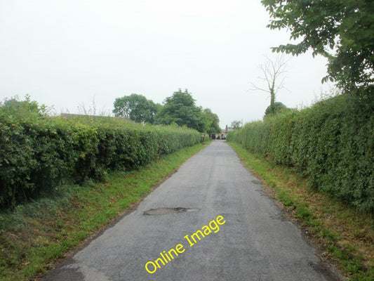 Photo 6x4 Cranmore station exit roadway Cranmore\/ST6643 A narrow, hedge- c2010