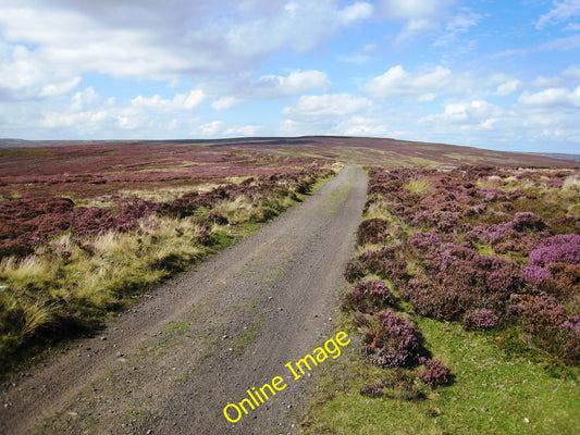 Photo 6x4 Dismantled railway track on Farndale Moor Church Houses This ph c2010