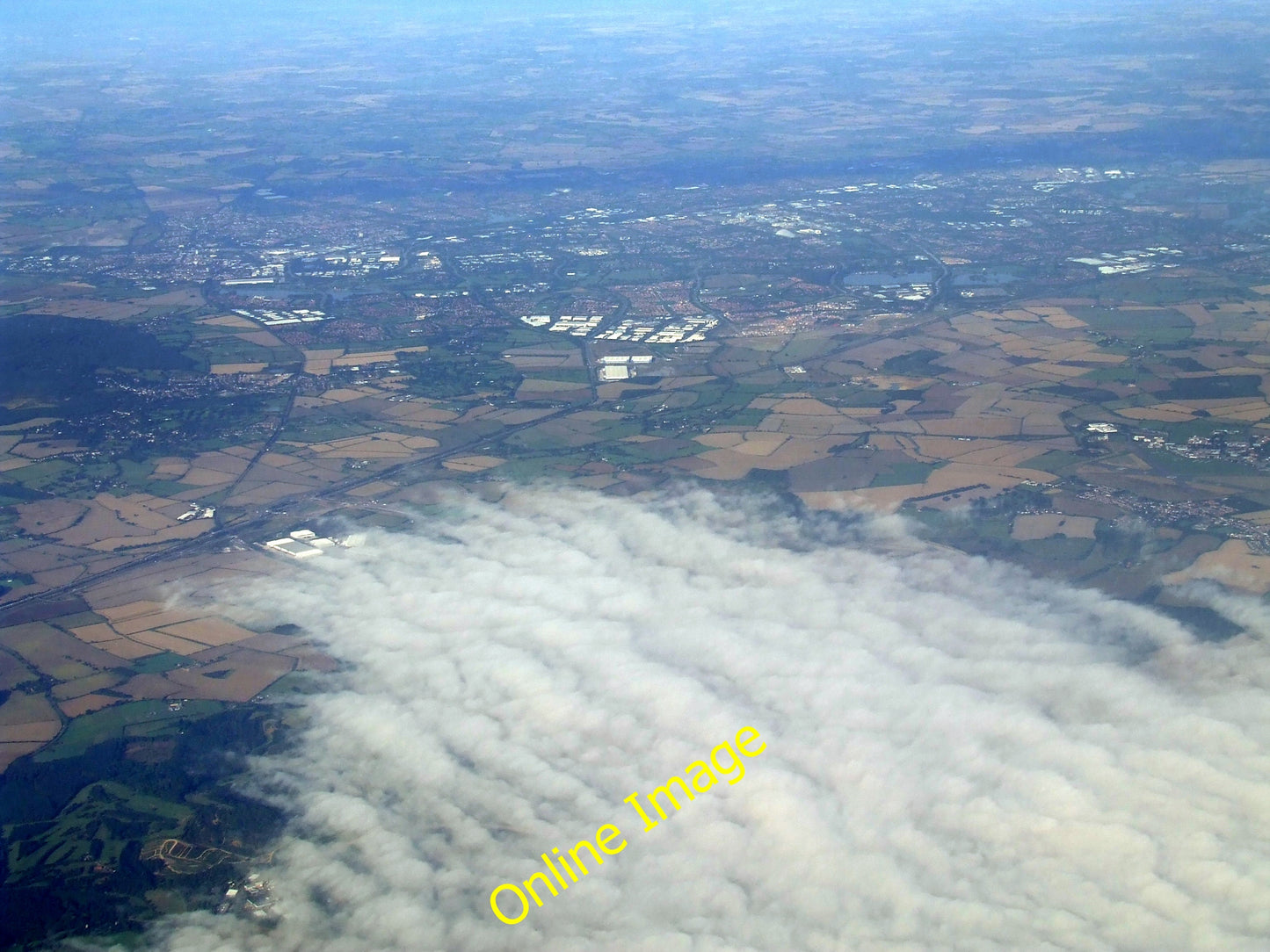 Photo 6x4 Milton Keynes from the air Millbrook\/TL0138 Viewed from a Glas c2010