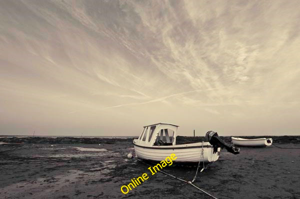 Photo 6x4 Boats at Westhaven Carnoustie At low tide the boats are high up c2010