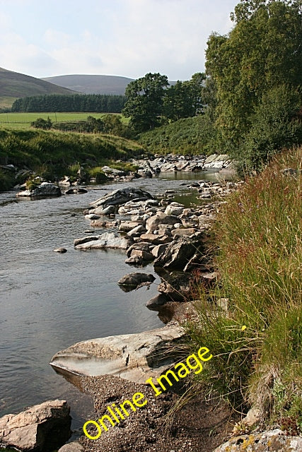 Photo 6x4 West Water Tillybardine Looking upstream from a ford near Tilly c2010