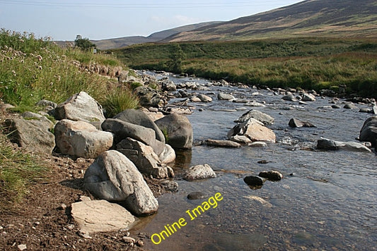 Photo 6x4 West Water Tillybardine Looking downstream from a ford near Til c2010