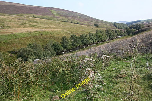 Photo 6x4 West Water Bridgend\/NO5368 Looking down from the road to the t c2010