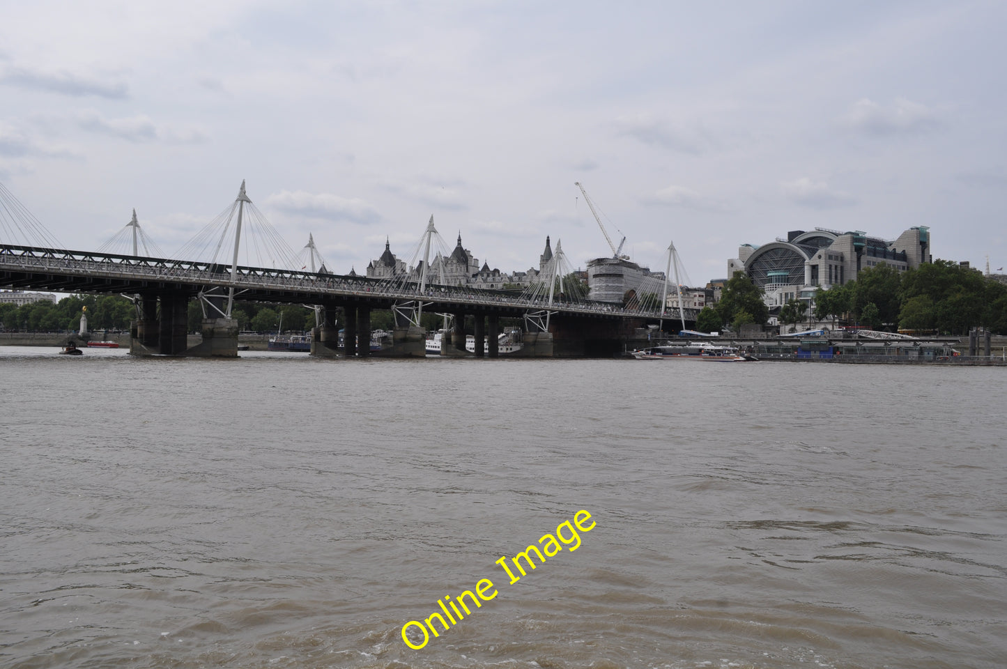 Photo 6x4 London : Westminster - Charing Cross & Hungerford Bridge The ra c2010