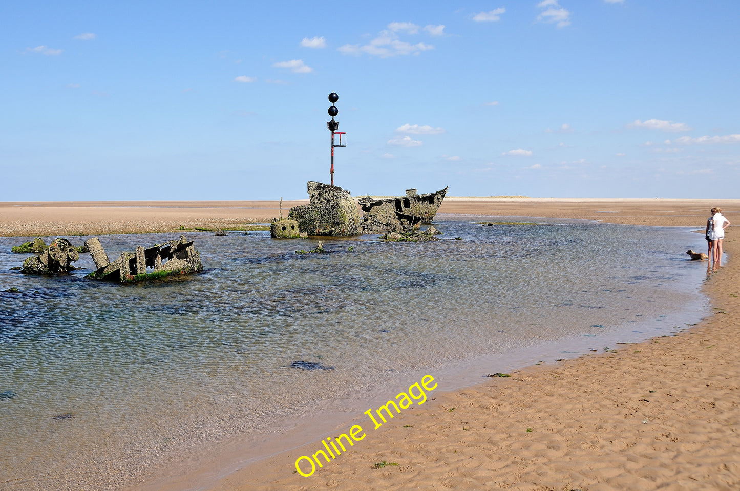 Photo 6x4 SS Vina - The Brancaster Wreck Brancaster Staithe Steam Ship Vi c2010