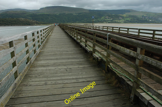 Photo 6x4 On Barmouth Bridge Barmouth\/Abermaw Walkway beside the railway c2010