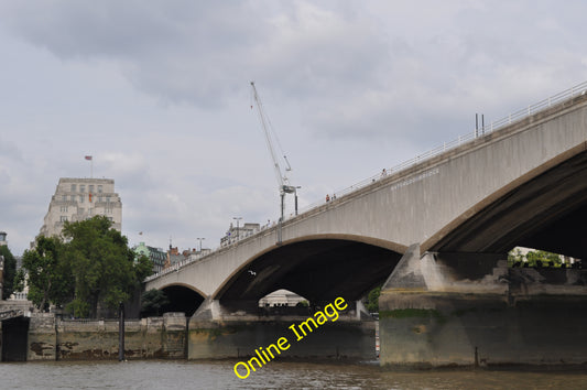 Photo 6x4 London : Westminster - Waterloo Bridge & River Thames Waterloo  c2010