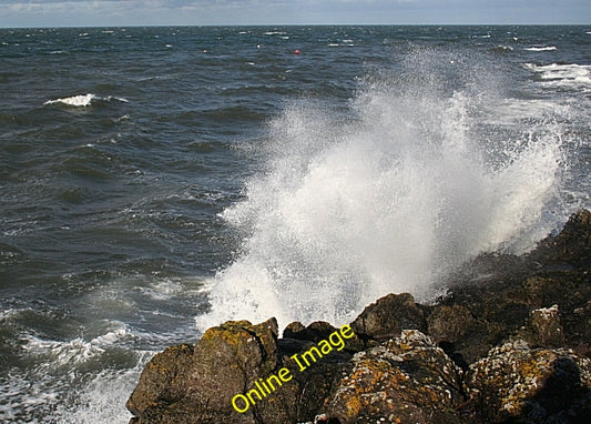 Photo 6x4 Sea Spray (2) Inverkeilor Just at this point, there is a rock o c2010