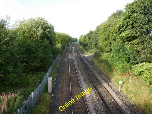 Photo 6x4 Railway west of Accrington Cemetery  c2010