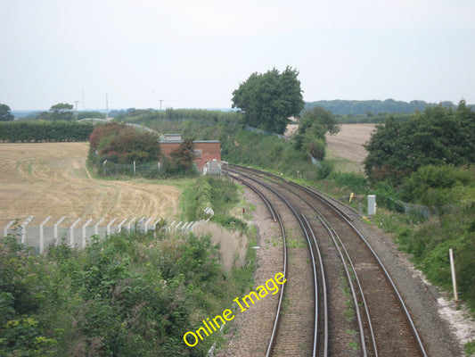 Photo 6x4 Railway to Canterbury Adisham As seen from [[2056742]].
This l c2010