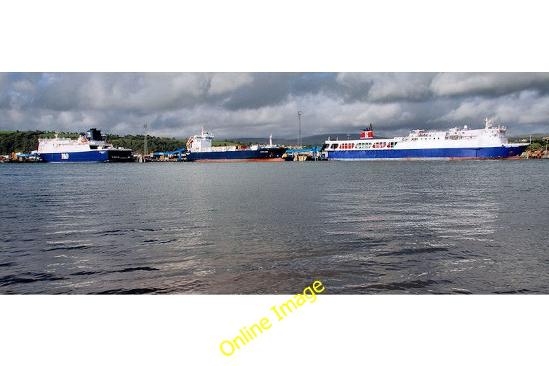 Photo 6x4 Three ferries at Larne Larne\/D4002 Left to right – “European C c2010