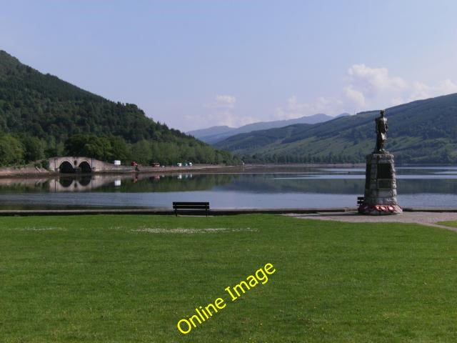 Photo 6x4 Cross Green, War Memorial and Loch Shira Inveraray Cross Green  c2009