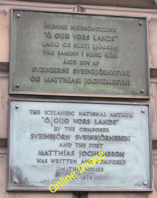 Photo 6x4 Plaque, London Street Edinburgh Plaque commemorates the writing c2010