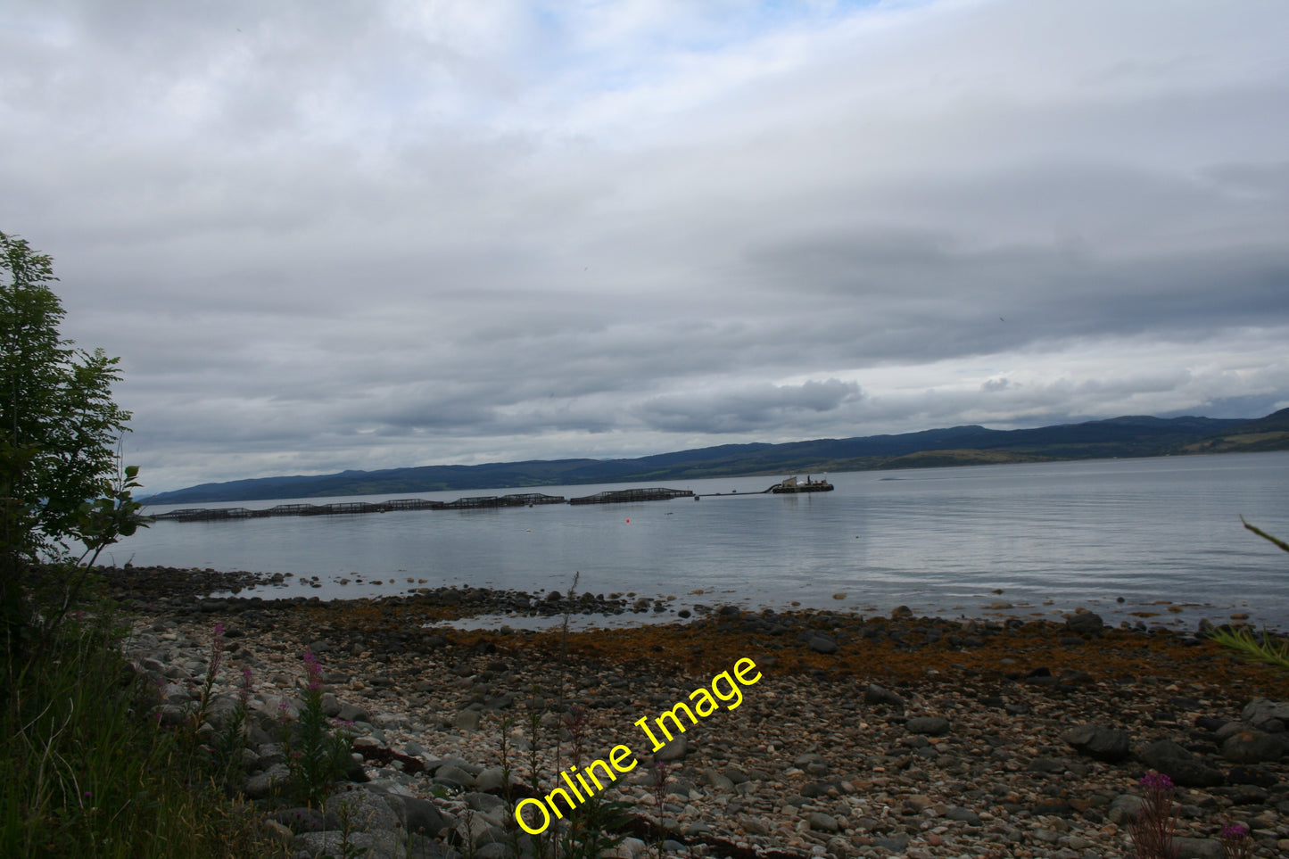 Photo 6x4 Fish Farm and Foreshore Meall Mh\u00f2r A fish farm by Meall Mh c2010