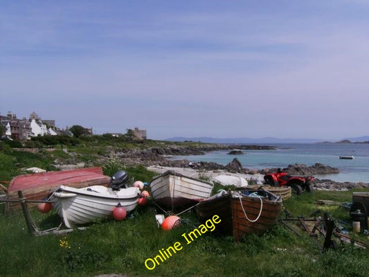 Photo 6x4 Boats on the Shore of Iona Baile M\u00f2r Taken from near the f c2009