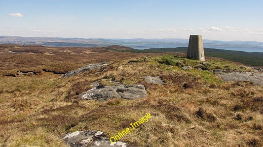 Photo 6x4 Cnoc a' Bhaile-shios The summit and triangulation pillar. c2010