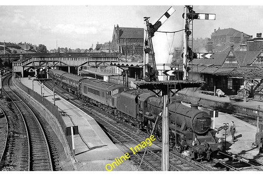 Photo 6x4 Rotherham (Masborough) Station, with train View northward, towa c1963