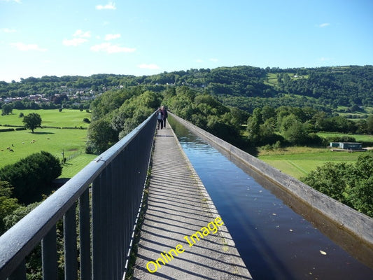 Photo 6x4 On the Pont Cysyllte Aqueduct footbridge I was carrying a large c2010