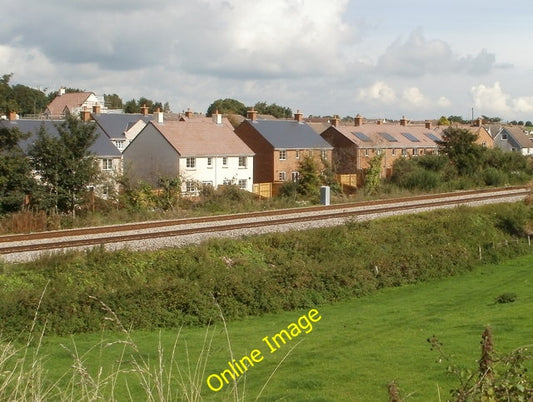 Photo 6x4 Portskewett : Monument Close houses viewed across railway lines c2010