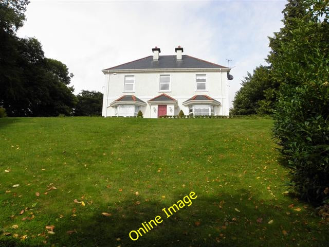 Photo 6x4 The Manse, Milford Baile na nGalloglach Looking north at Church c2010