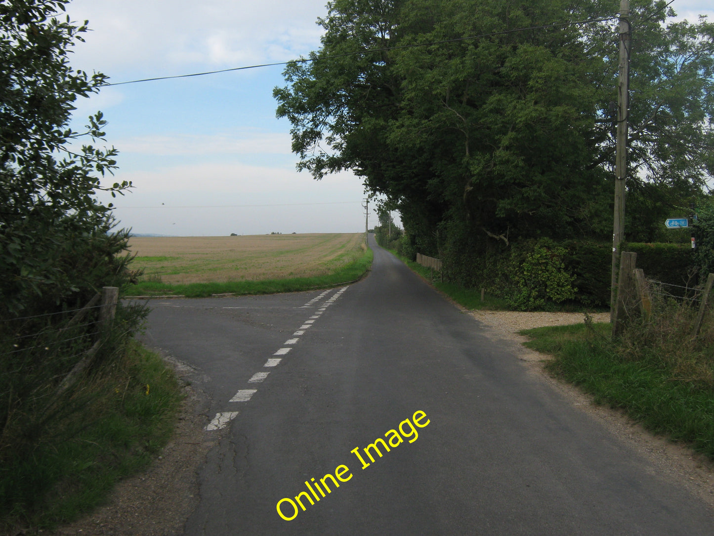 Photo 6x4 Road junction on Bramling Road Bekesbourne Bramling Road leads  c2010