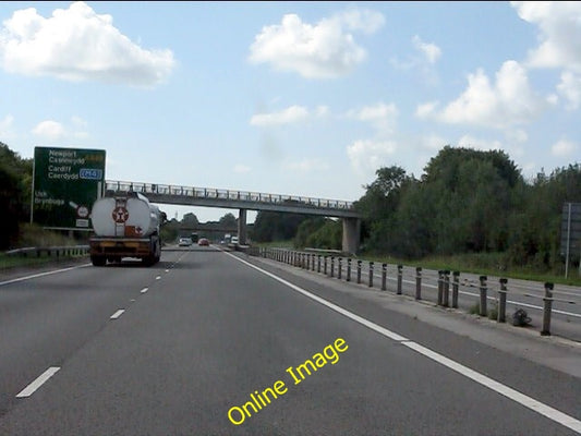 Photo 6x4 A449 approaching the A472 junction Gwernesney The bridge carrie c2010