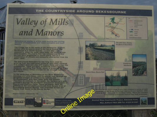 Photo 6x4 Information Board near Bekesbourne Station Bekesbourne Hill Thi c2010