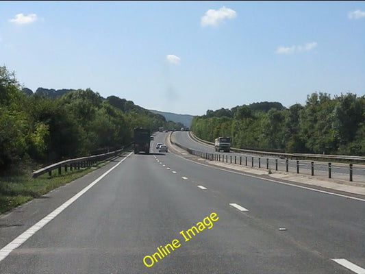 Photo 6x4 A449 north of Llantrisant Llanllowell The Armco and bridge para c2010