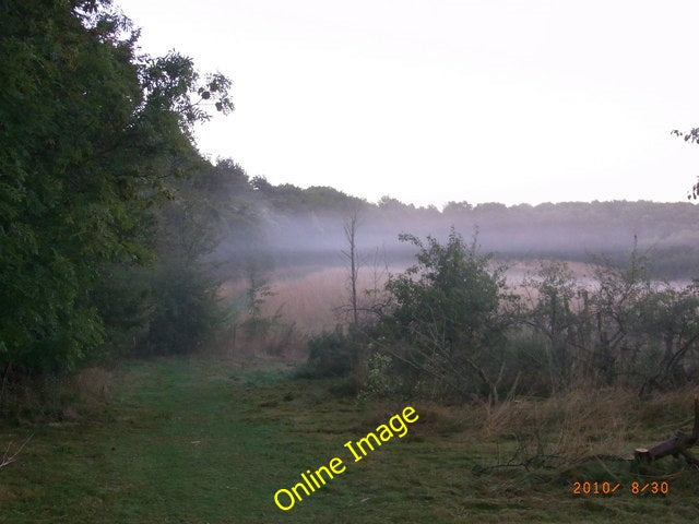 Photo 6x4 Bow Brook valley Ramsden\/SO9246 Mist at sunrise, alongside Tid c2010