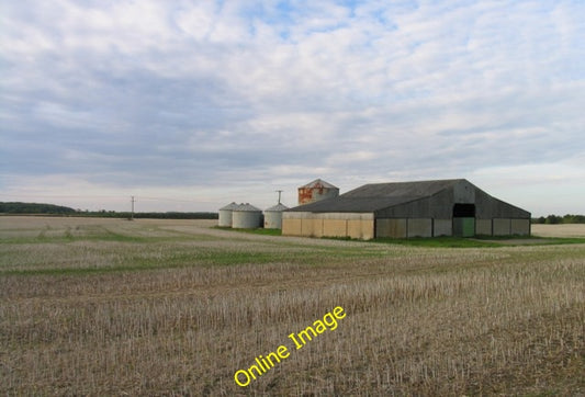 Photo 6x4 Barn and stubble Market Overton  c2010