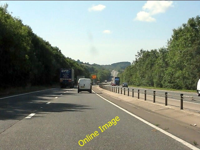 Photo 6x4 A449 in the Usk valley Newbridge on Usk The road cuts an elegan c2010