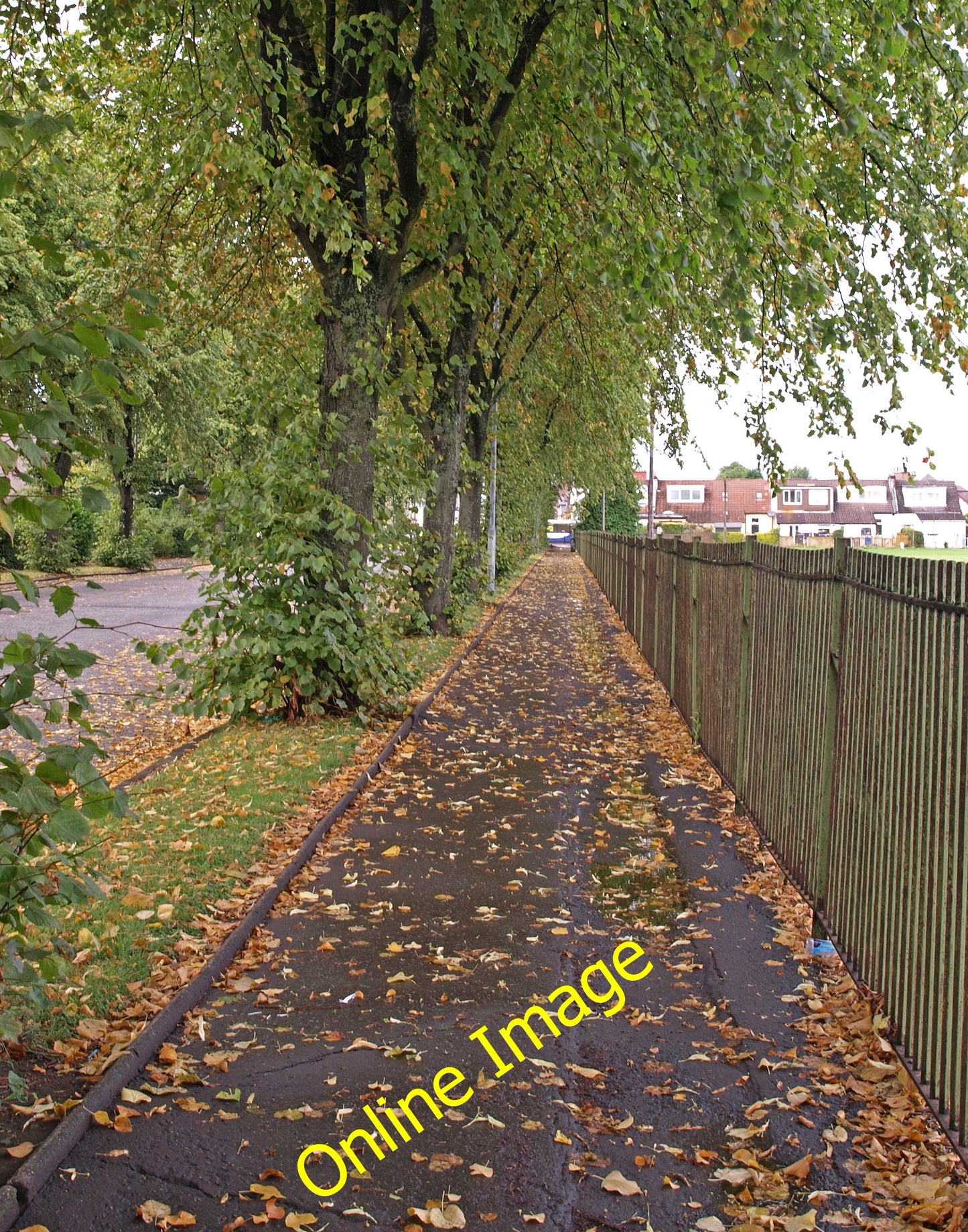 Photo 6x4 Pavement, Renfrew Beside Broadloan. c2010