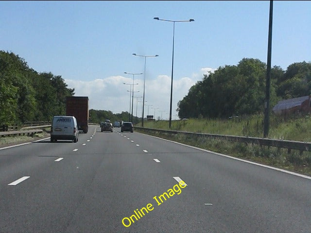 Photo 6x4 M4 Motorway approaching Underwood Llanbeder The carriageways ar c2010