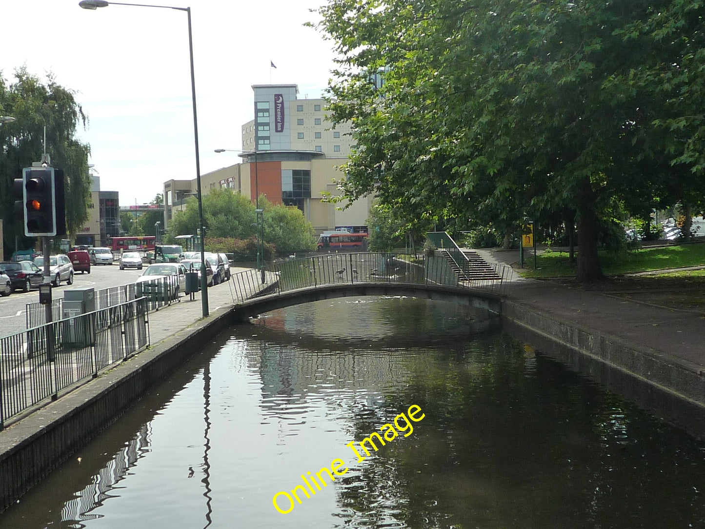 Photo 6x4 River Gade in Hemel Hempstead The river here flows very close t c2010